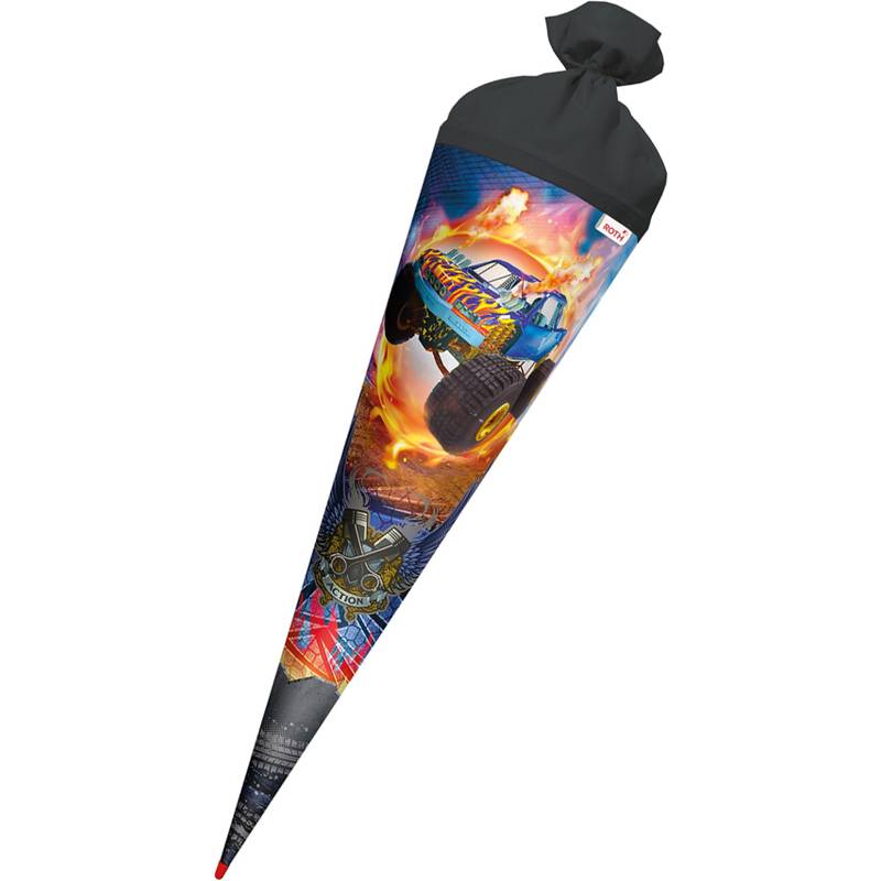 ROTH Schultüte "Monstertruck Fire", rund, 700 mm
