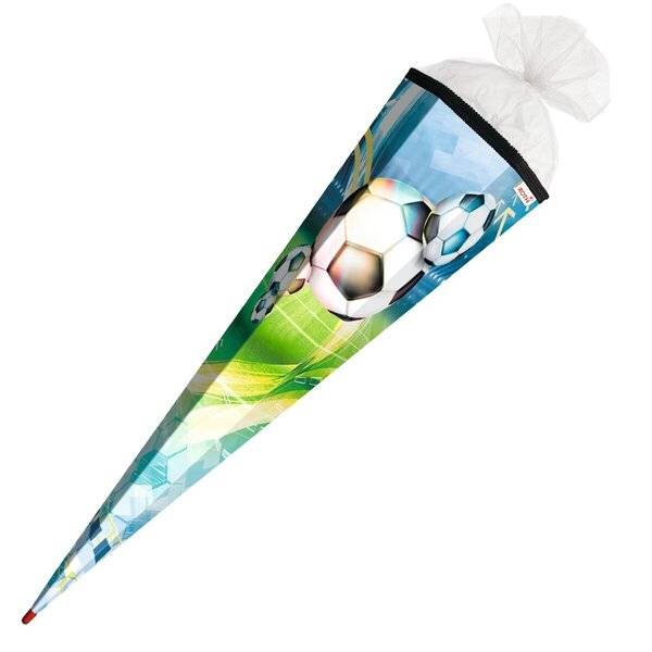 Schultüte Fußball - sechseckig 85 cm
