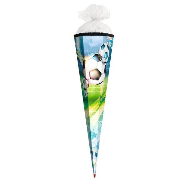 Schultüte Fußball - sechseckig 85 cm