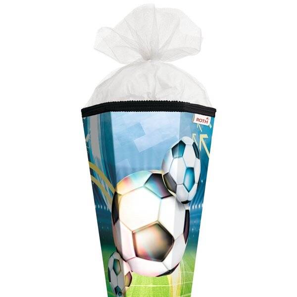 Schultüte Fußball - sechseckig 85 cm