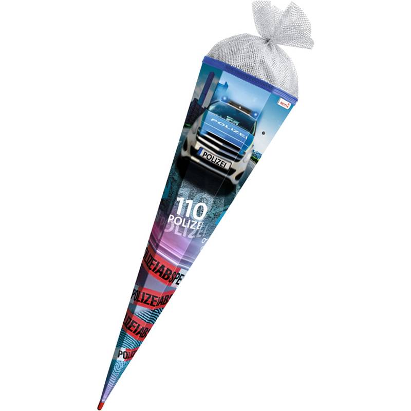 ROTH Schultüte "Polizei 110", eckig, 850 mm, mit Effekt