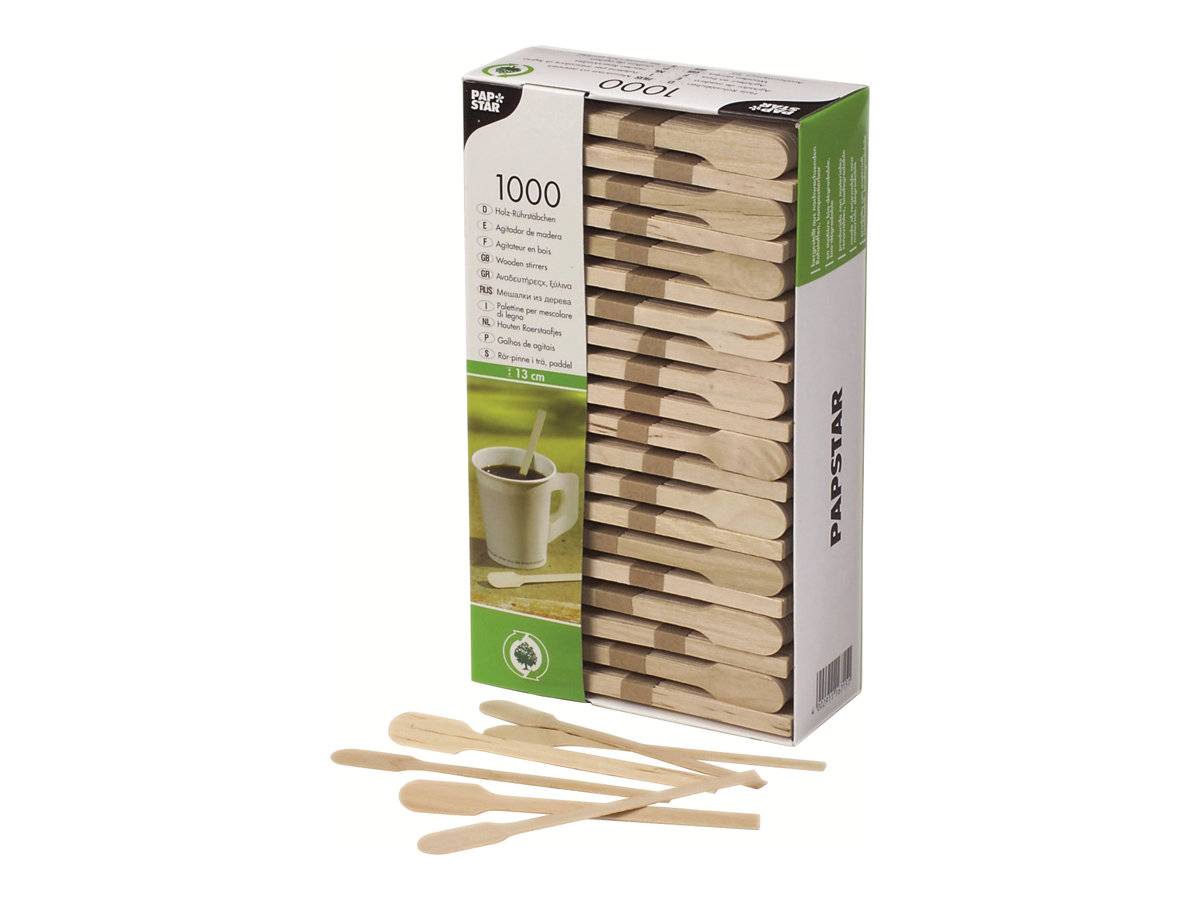 PAPSTAR pure - Rührstab - 13 cm - Einweg (Packung mit 1000)