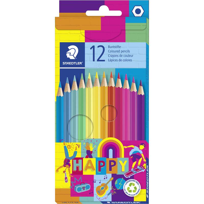 STAEDTLER Buntstift HAPPY, 12er Kartonetui