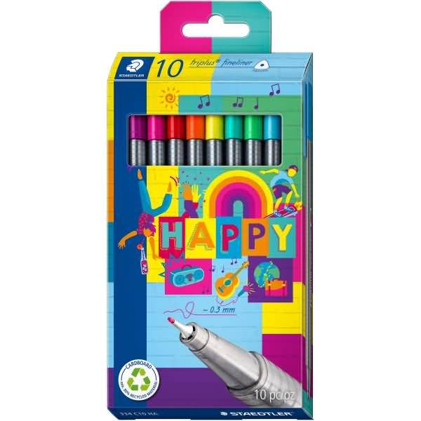 Fineliner triplus ca. 0,3mm Happy Colours VE=10 Stück
