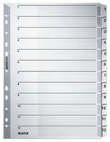 Weiße 12er-Hängeregistermappe mit nummerierten Reitern 1-12 und linierter Einteilung zur Dokumentenorganisation.