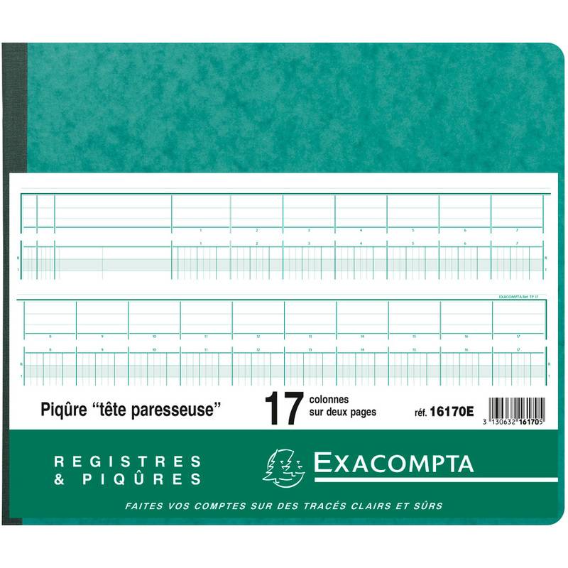 EXACOMPTA Geschäftsbuch mit Kopfleiste, 17 Spalten