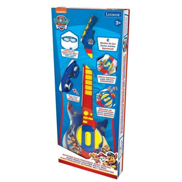 PAT PATROUILLE - Beleuchtete E-Gitarre 59cm - Brille und Mikrofon