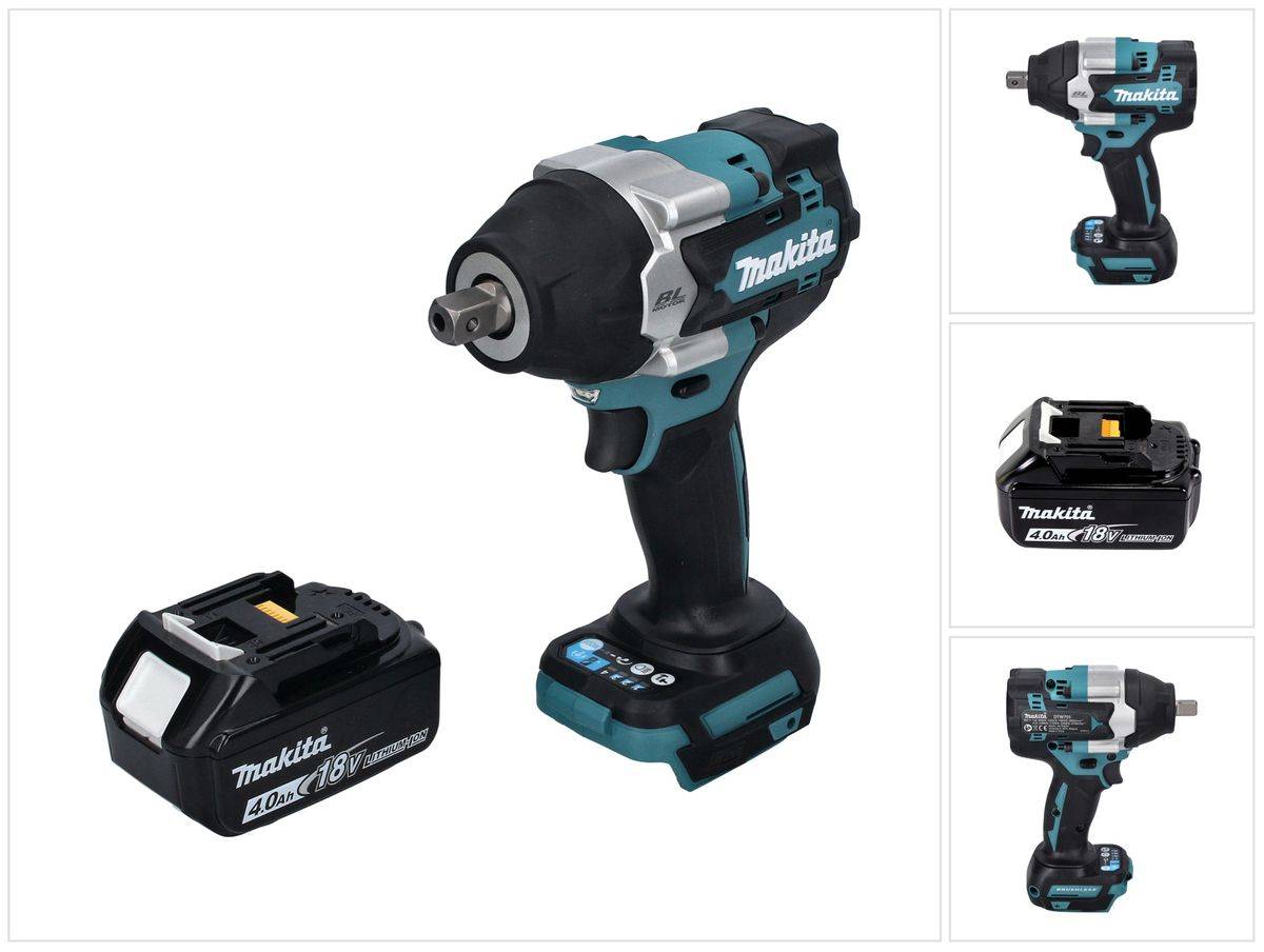 Makita DTW 701 M1 Akku Schlagschrauber 18 V 700 Nm 1/2" XPT Brushless + 1x Akku 4,0 Ah - ohne Ladegerät