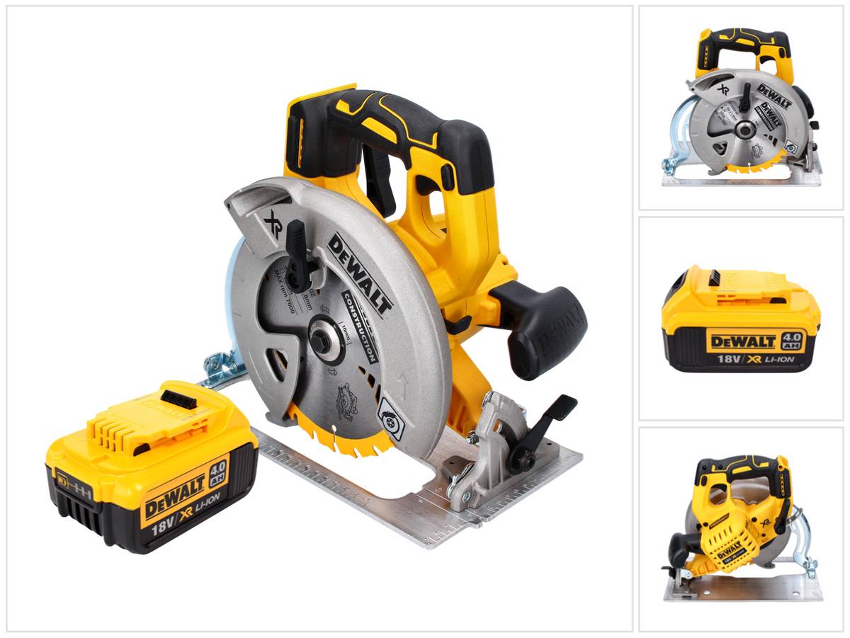 DeWalt DCS 570 Akku Handkreissäge 18 V 184 mm Brushless + 1x Akku 4,0 Ah - ohne Ladegerät