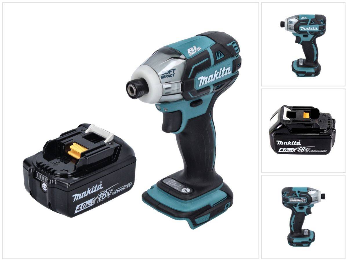 Makita DTS 141 M1 Akku Impulsschrauber 18 V 40 Nm 1/4" Brushless + 1x Akku 4,0 Ah - ohne Ladegerät
