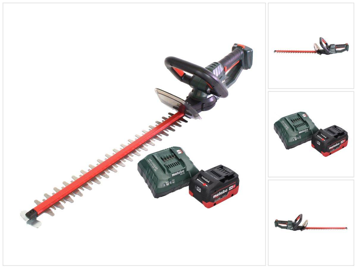 Metabo HS 18 LTX 55 Akku Heckenschere 18 V 53 cm + 1x Akku 5,5 Ah + Ladegerät