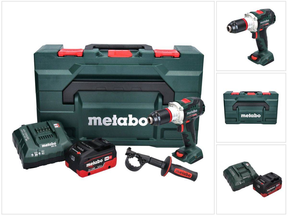 Metabo BS 18 LTX BL I Akku Bohrschrauber 18 V 130 Nm + 1x Akku 5,5 Ah + Ladegerät + metaBOX