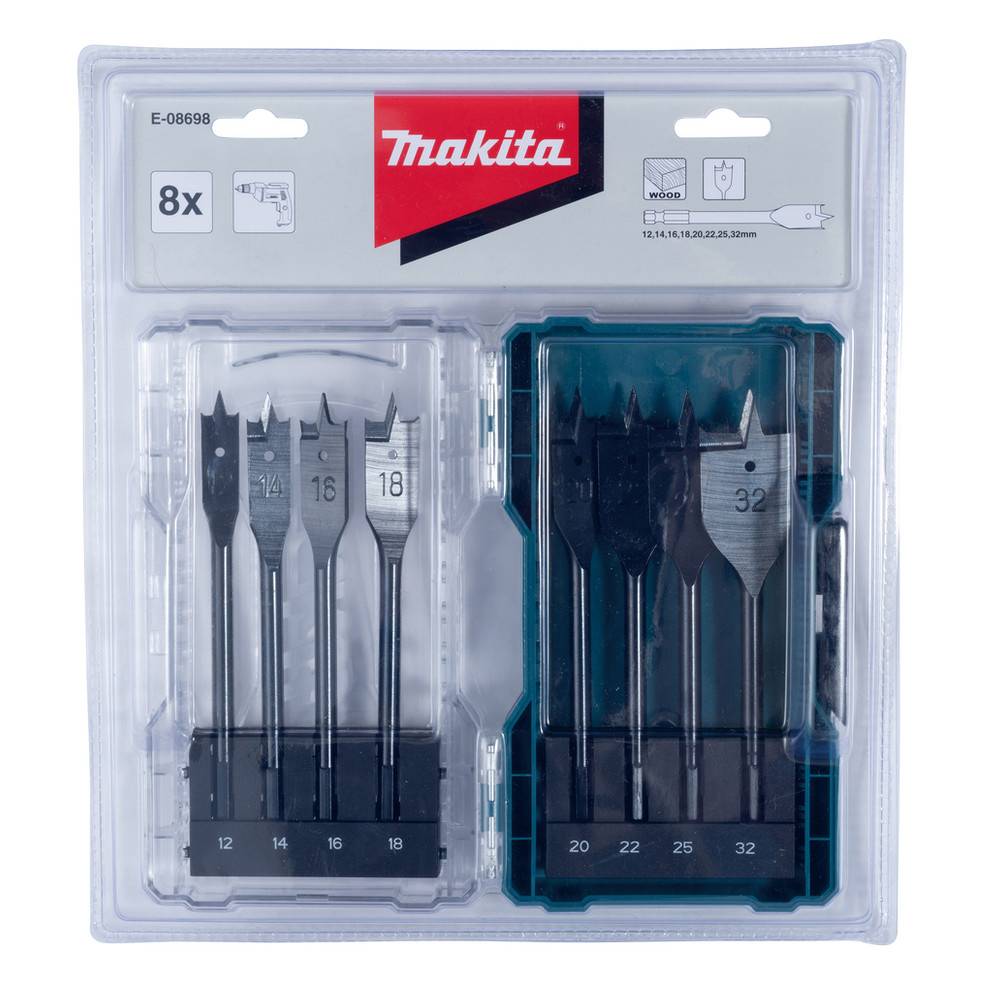 Makita Flachfräsbohrer-Set 8-tlg.
