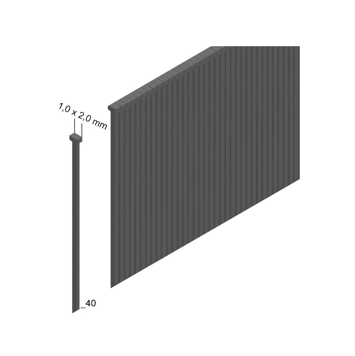 Prebena J 40 CNKHA Stauchkopfnägel Brads 40 mm 5000 Stück - aus verzinktem Stahl, geharzt