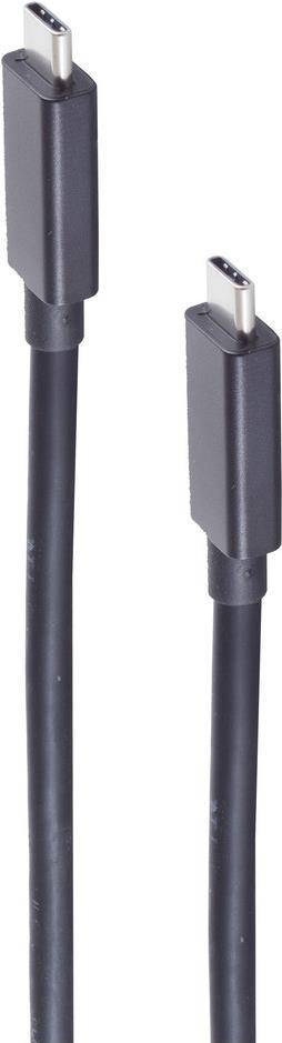 shiverpeaks ®-BASIC-S--USB-C Verbindungskabel--USB Kabel Typ-C Stecker auf Typ C Stecker, 4.0 Gen 3x2, schwarz, 1,5m (BS