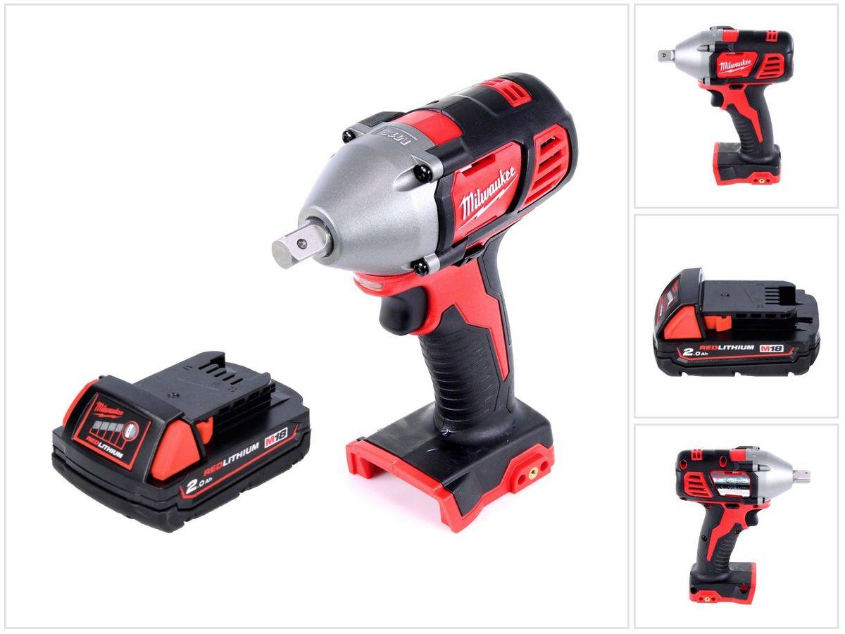 Milwaukee M18 BIW12-201 Akku Schlagschrauber 18 V 240 Nm 1/2" + 1x Akku 2,0 Ah - ohne Ladegerät