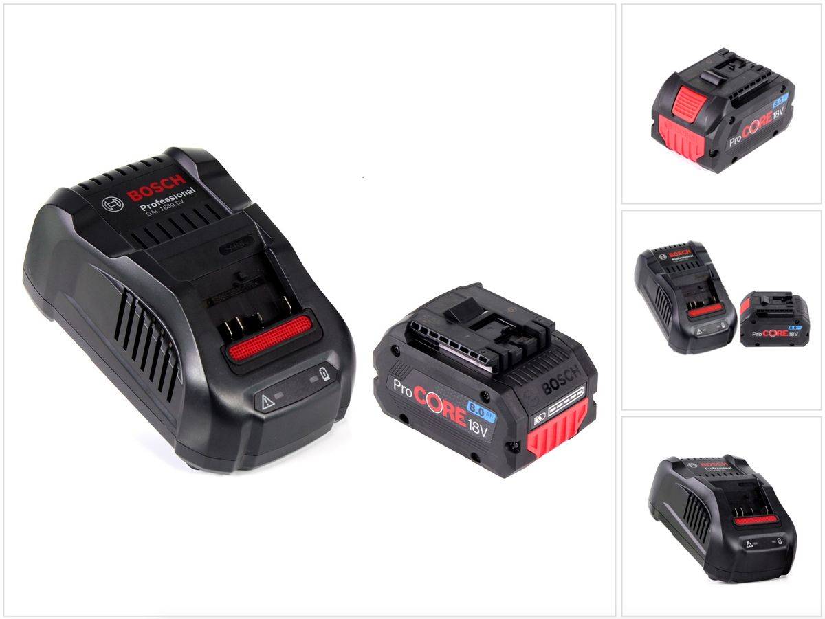Bosch Starter-Set ProCore mit 1x ProCORE 18 V 8,0 Ah Professional Akku GBA ( 1600A016GK ) und GAL 1880 CV Ladegerät