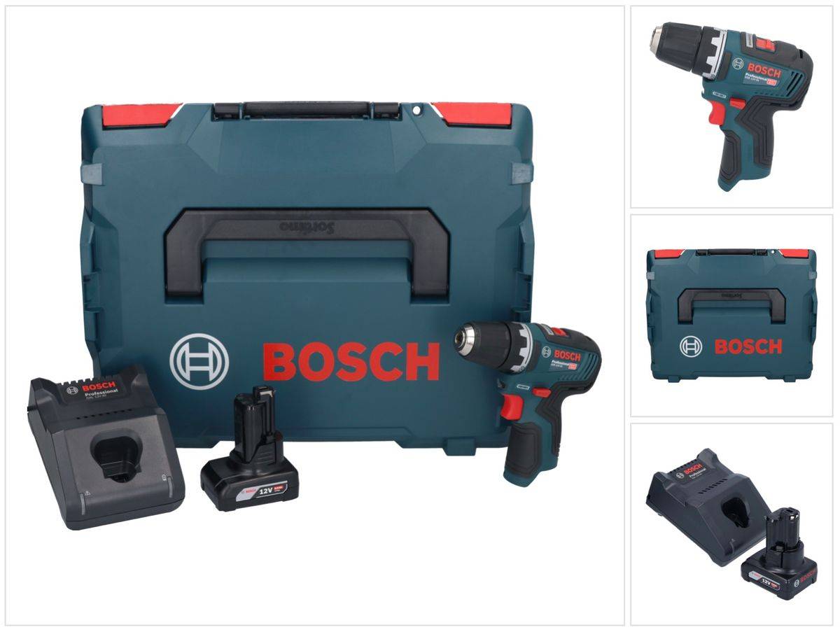 Bosch GSR 12V-35 Professional Akku Bohrschrauber 12 V 35 Nm Brushless + 1x Akku 6,0 Ah + Ladegerät + L-Boxx