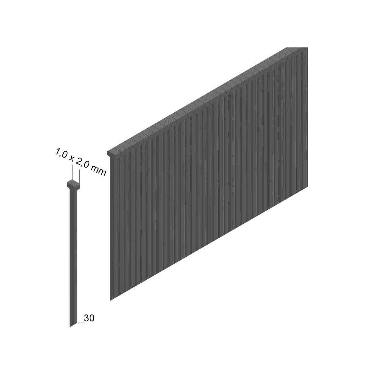 Prebena J 30 CNKHA Stauchkopfnägel Brads 30mm 5000 Stück - aus verzinktem Stahl, geharzt