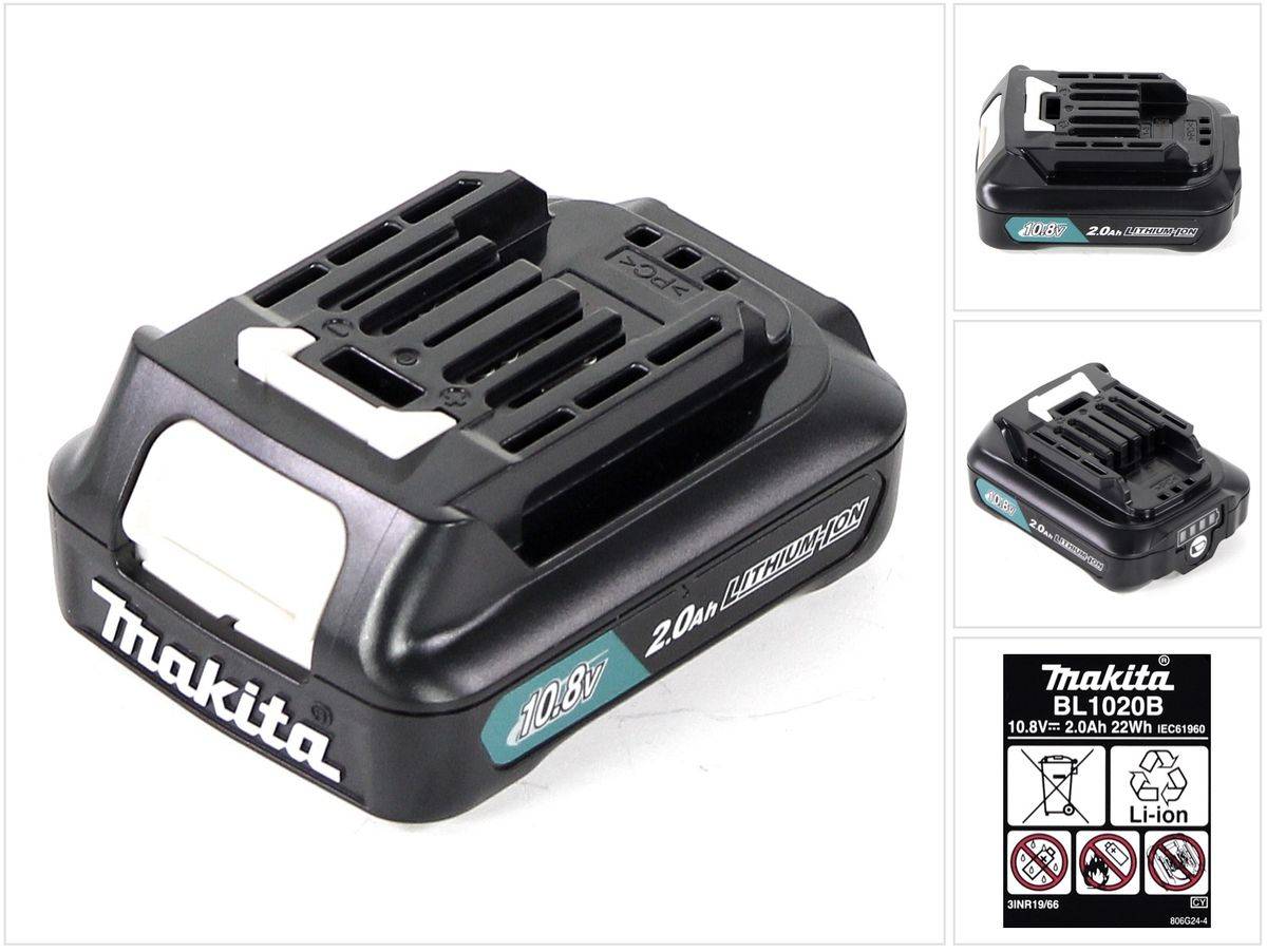 Makita BL 1020 B 10,8 V - 2,0 Ah / 2000 mAh Li-Ion Akku mit LED - Anzeige ( 197394-3 )