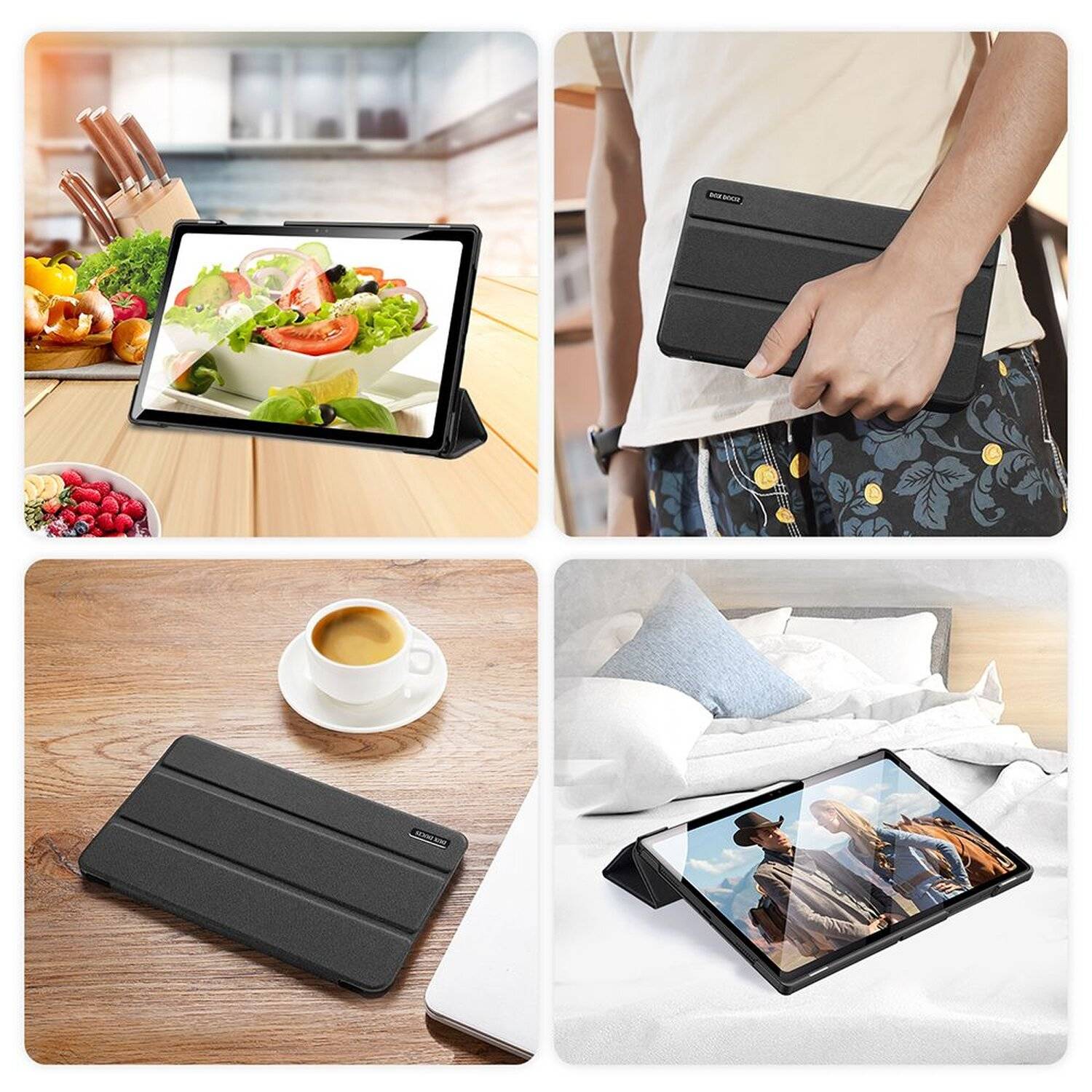 Dux Ducis Tablet Hülle Hartschale mit Smart Sleep Standfunktion für SAMSUNG GALAXY TAB A8 10.5" (SM-X200) Blau