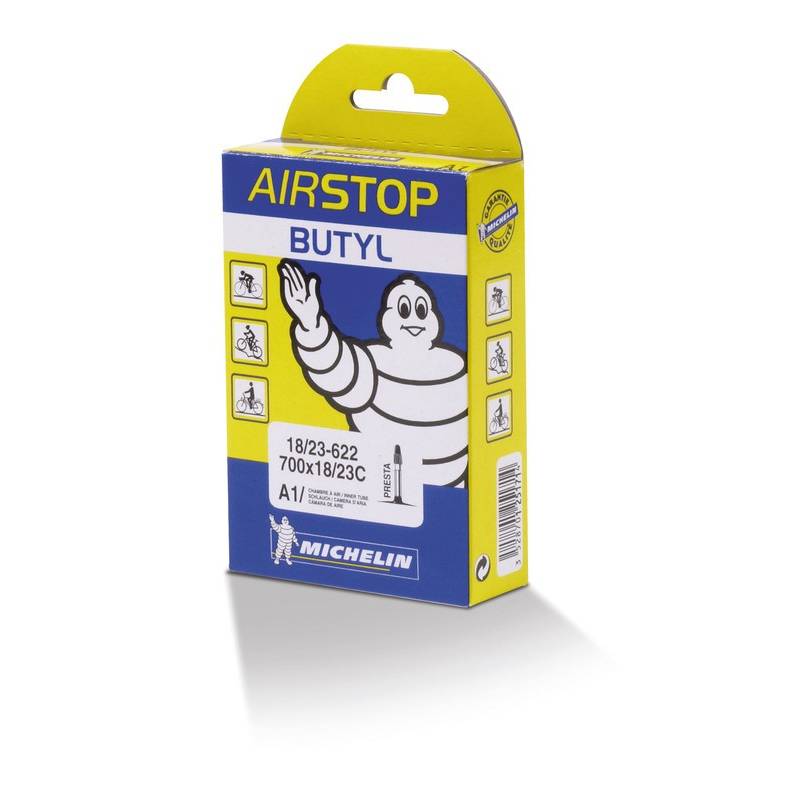 Michelin 599195 22/24" Schlauch "E4 Airstop", 37/47-490/507, SV 29 mm, schwarz