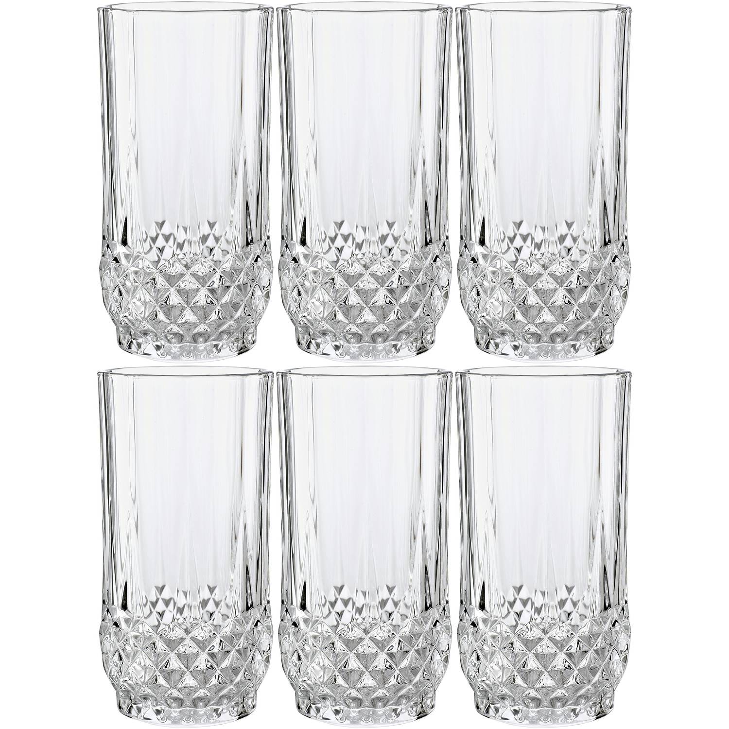Cristal d'Arques 23225 Longchamp ECLAT Longdrinkbecher 280 ml, Glas, klar (6er Pack)