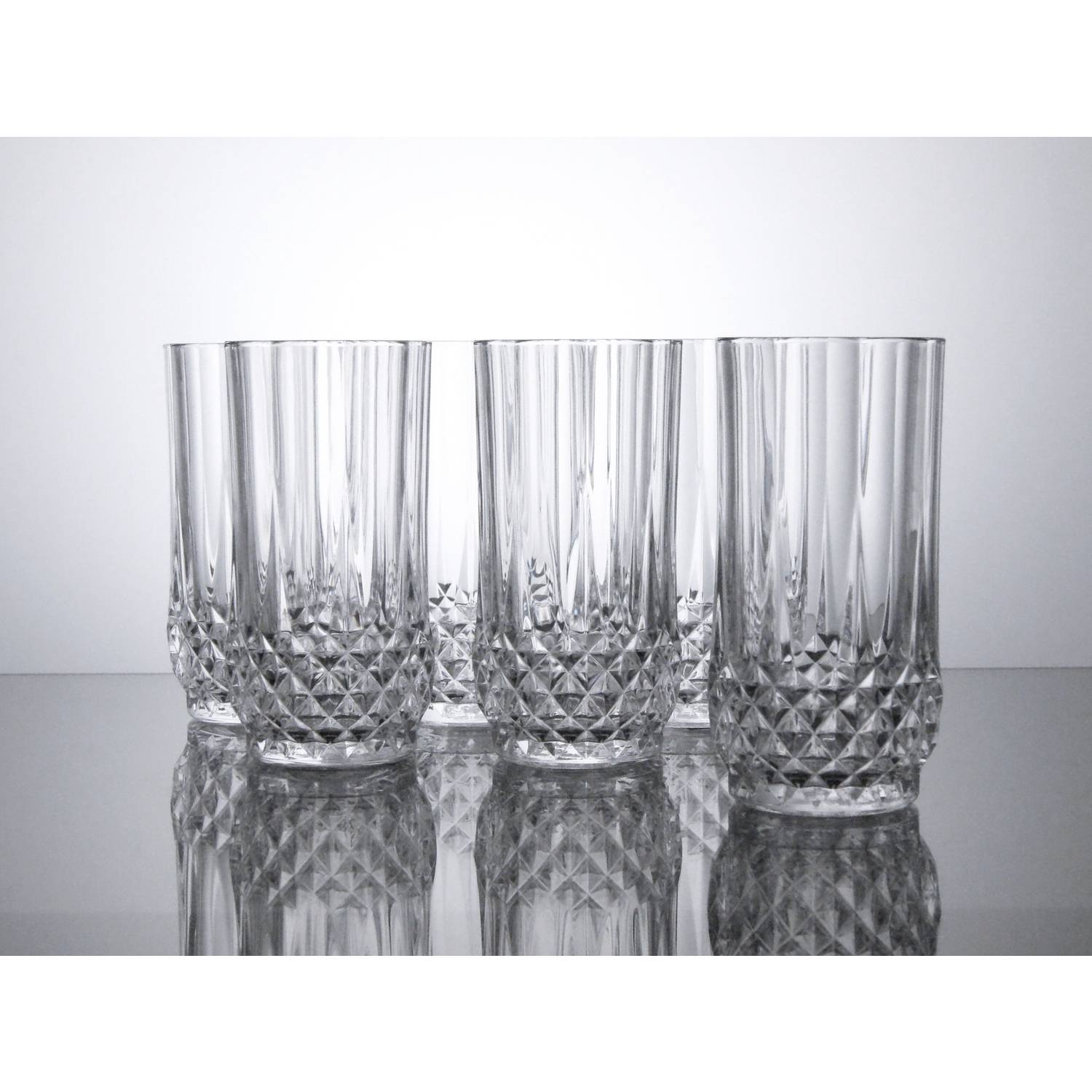 Cristal d'Arques 23225 Longchamp ECLAT Longdrinkbecher 280 ml, Glas, klar (6er Pack)