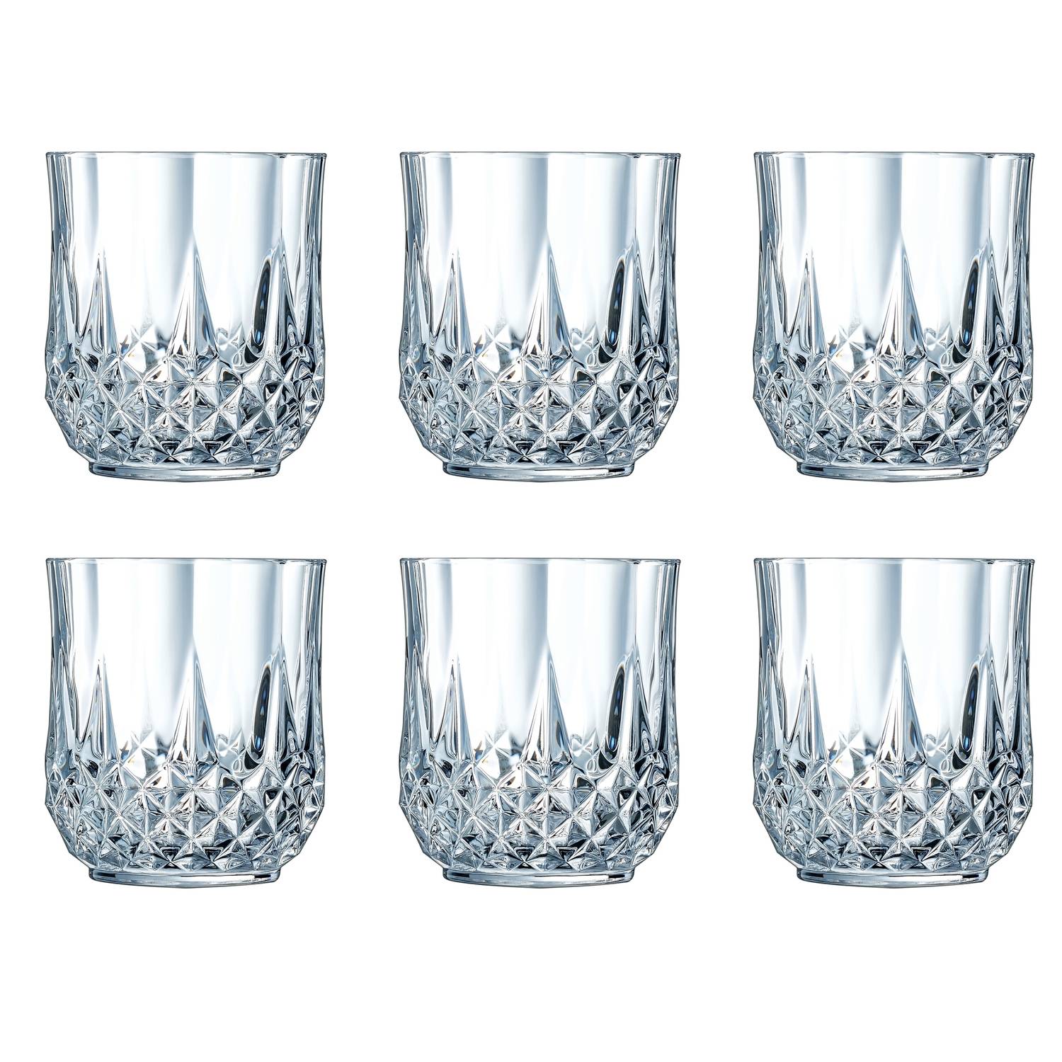 Cristal d'Arques 23227 Longchamp ECLAT Whiskybecher 320 ml, Glas, klar (6er Pack)