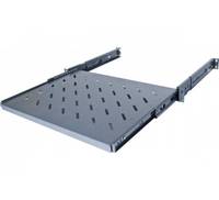 Dexlan 19" ausziehbarer Fachboden, 1HE, 350mm Tiefe, RAL 9005 schwarz