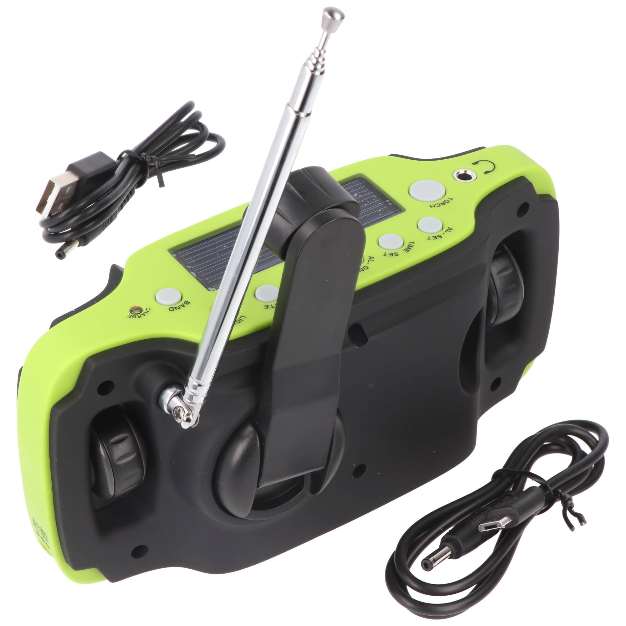 Solar-Dynamo-Koffer-Radio mit LED-Taschenlampe, keine Batterien erforderlich