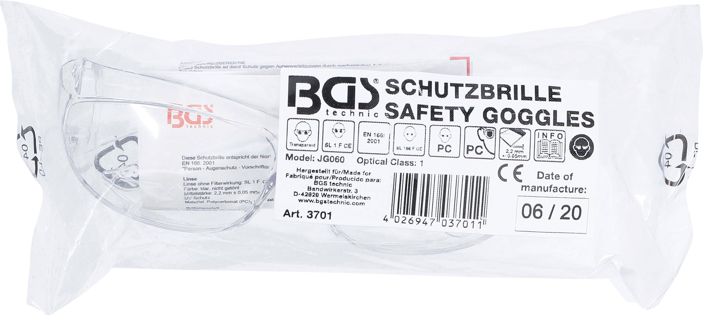 BGS Schutzbrille | transparent