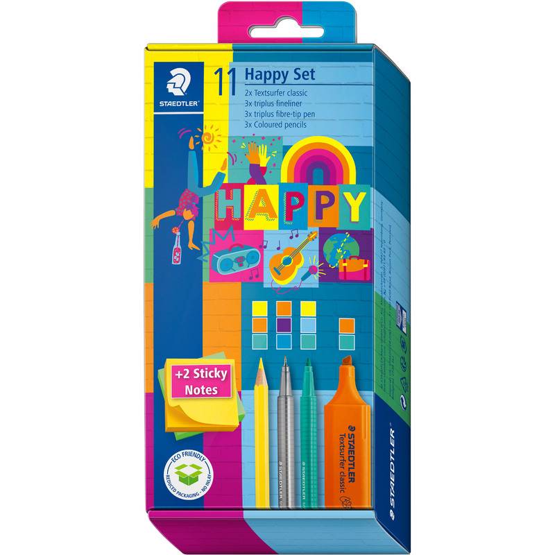 STAEDTLER Schreibset HAPPY, 11-teilig
