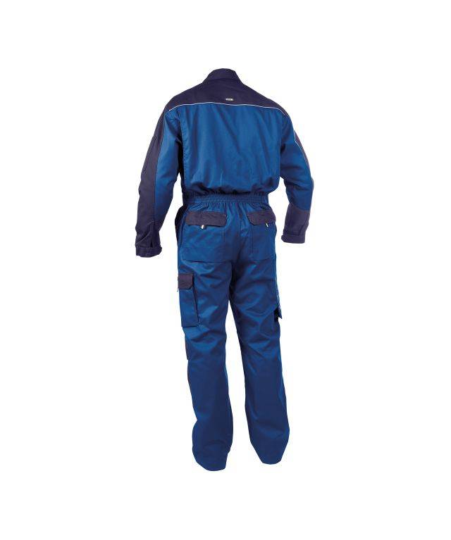 Zweifarbiger Overall mit Kniepolstertaschen, KORNBLAU/DUNKELBLAU, Gr. L