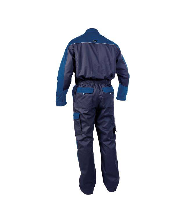 Zweifarbiger Overall mit Kniepolstertaschen, DUNKELBLAU/KORNBLAU, Gr. 2XL