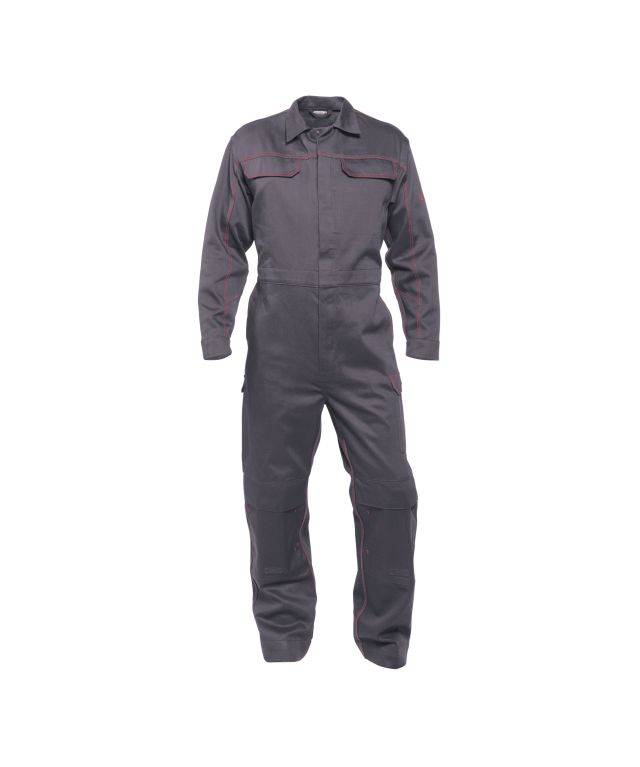 Flammhemmender Overall mit Kniepolstertaschen, ZEMENTGRAU, Gr. S