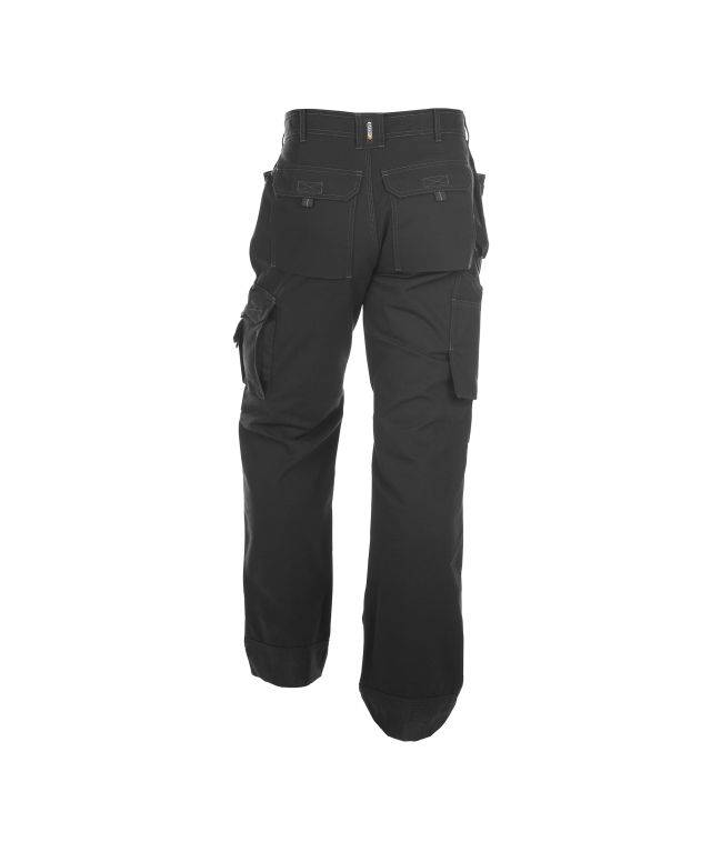 Canvas Arbeitshose mit Holstertaschen und Kniepolstertaschen, SCHWARZ , Kurzgröße, Gr. 56