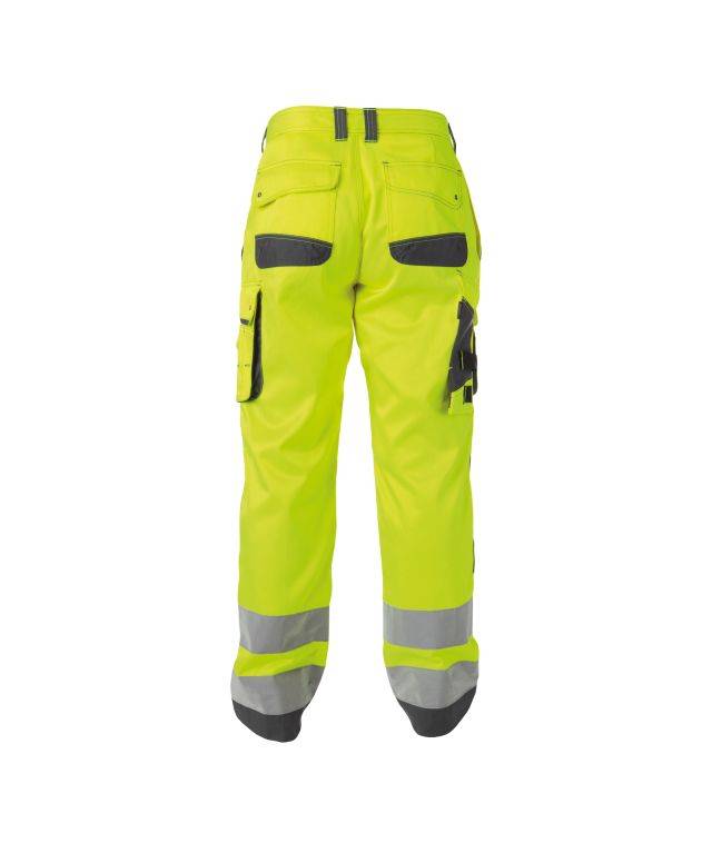 Warnschutzhose mit Kniepolstertaschen, NEONGELB/ZEMENTGRAU, Gr. 56