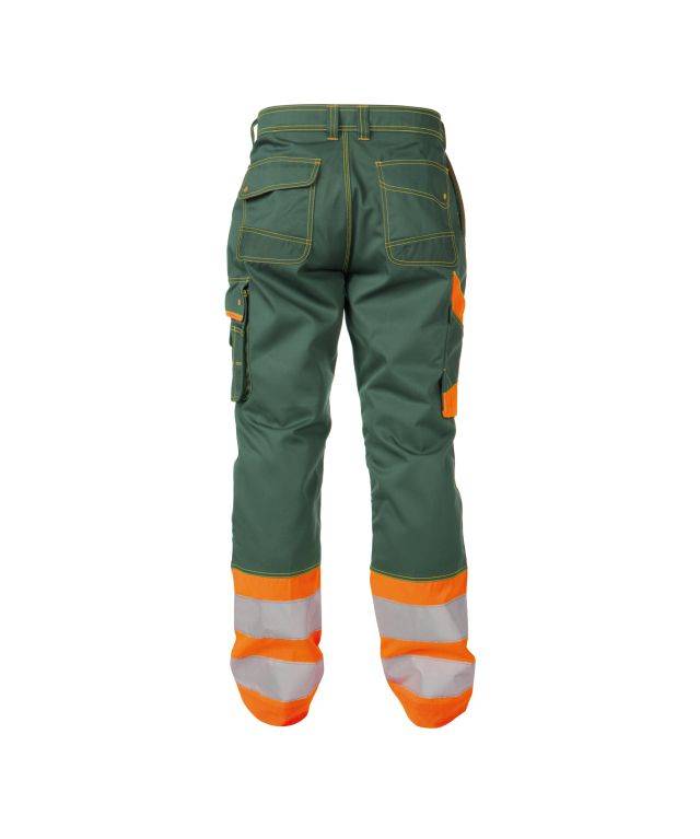 Warnschutzhose, FLASCHENGRÜN/NEONORANGE , Langgröße, Gr. 58