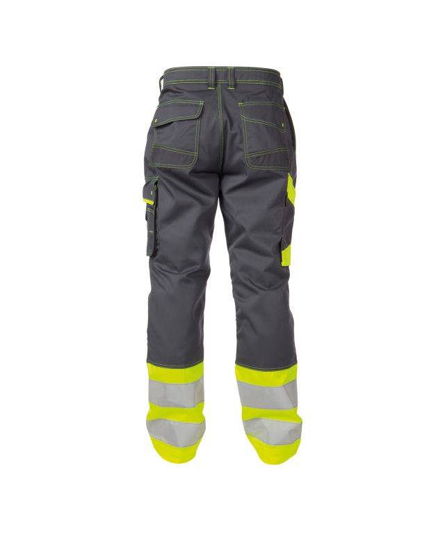 Warnschutzhose, ZEMENTGRAU/NEONGELB, Gr. 66