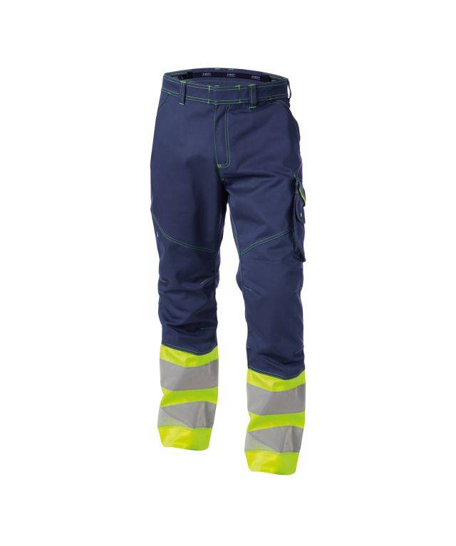 Warnschutzhose, DUNKELBLAU/NEONGELB, Gr. 66