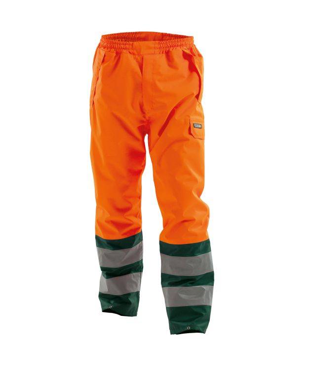 Warnschutz-Regenhose, NEONORANGE/FLASCHENGRÜN, Gr. L