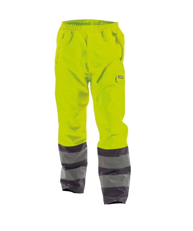 Warnschutz-Regenhose, NEONGELB/ZEMENTGRAU, Gr. 3XL