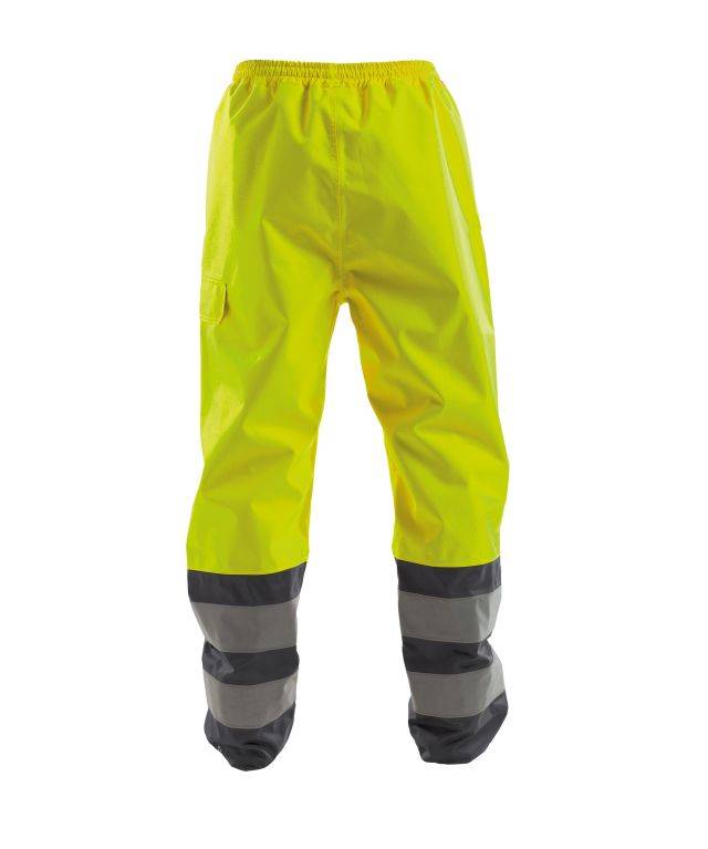 Warnschutz-Regenhose, NEONGELB/ZEMENTGRAU, Gr. 3XL