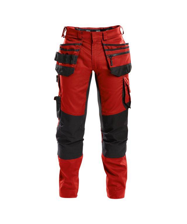 DASSY FLUX Multit.-Bundhose Stretch & Kniepolstert 200975 6674 ROT/SCHW Gr. 56