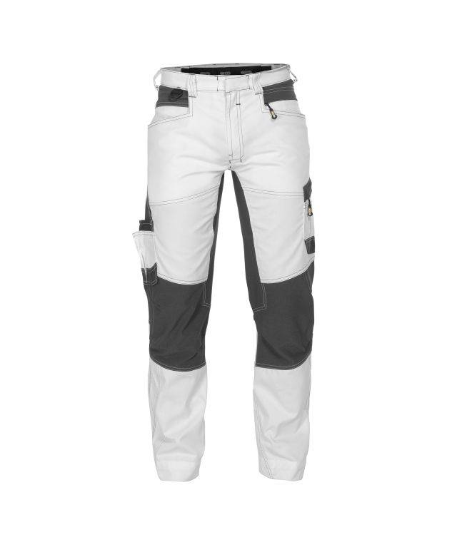 Malerhose mit Stretch, WEIß/ANTHRAZITGRAU , Kurzgröße, Gr. 46