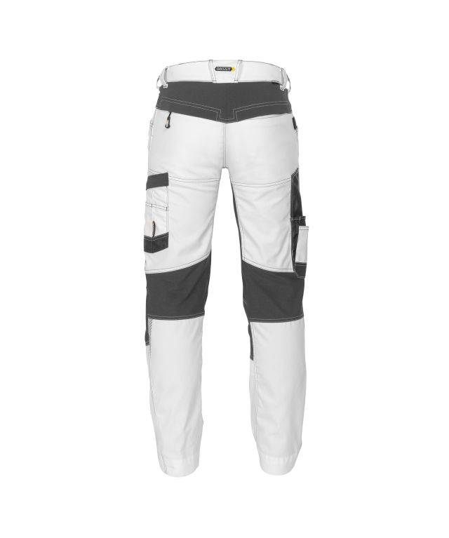 Malerhose mit Stretch, WEIß/ANTHRAZITGRAU , Kurzgröße, Gr. 46