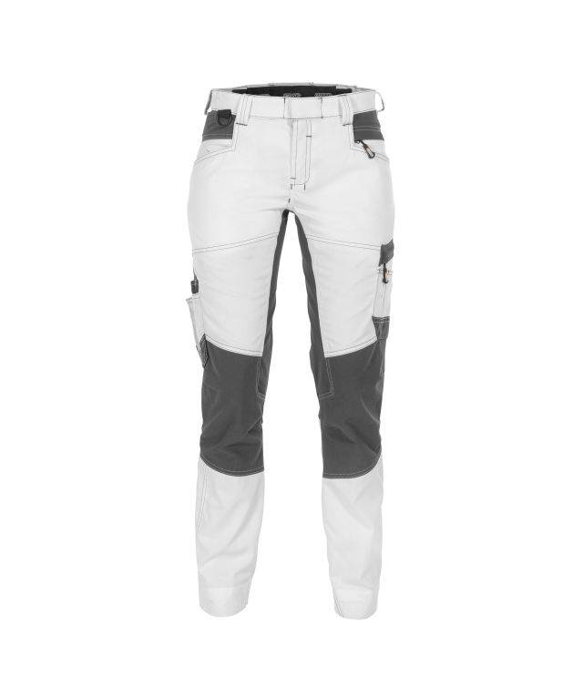 Malerhose mit Stretch für Damen, WEIß/ANTHRAZITGRAU, Gr. 44