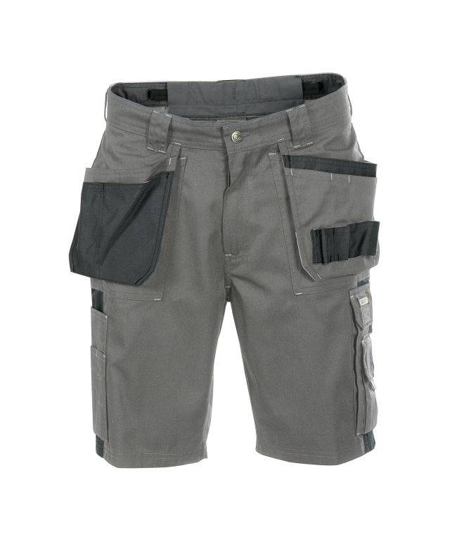 Zweifarbige Arbeitsshorts mit Holstertaschen, ZEMENTGRAU/SCHWARZ, Gr. 44