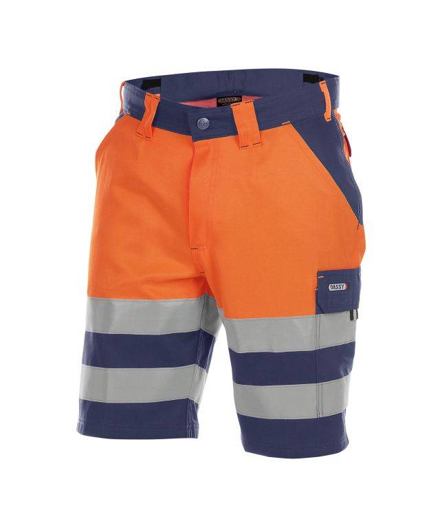 Warnschutz-Shorts, DUNKELBLAU/NEONORANGE, Gr. 60